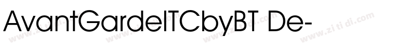 AvantGardeITCbyBT De字体转换